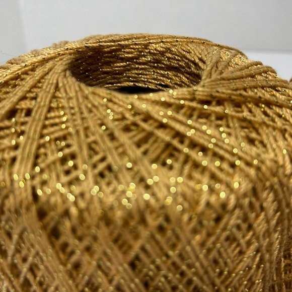 3 Aunt Lydia's Metallic Crochet Thread Gold/Gold - Picture 4 of 14
